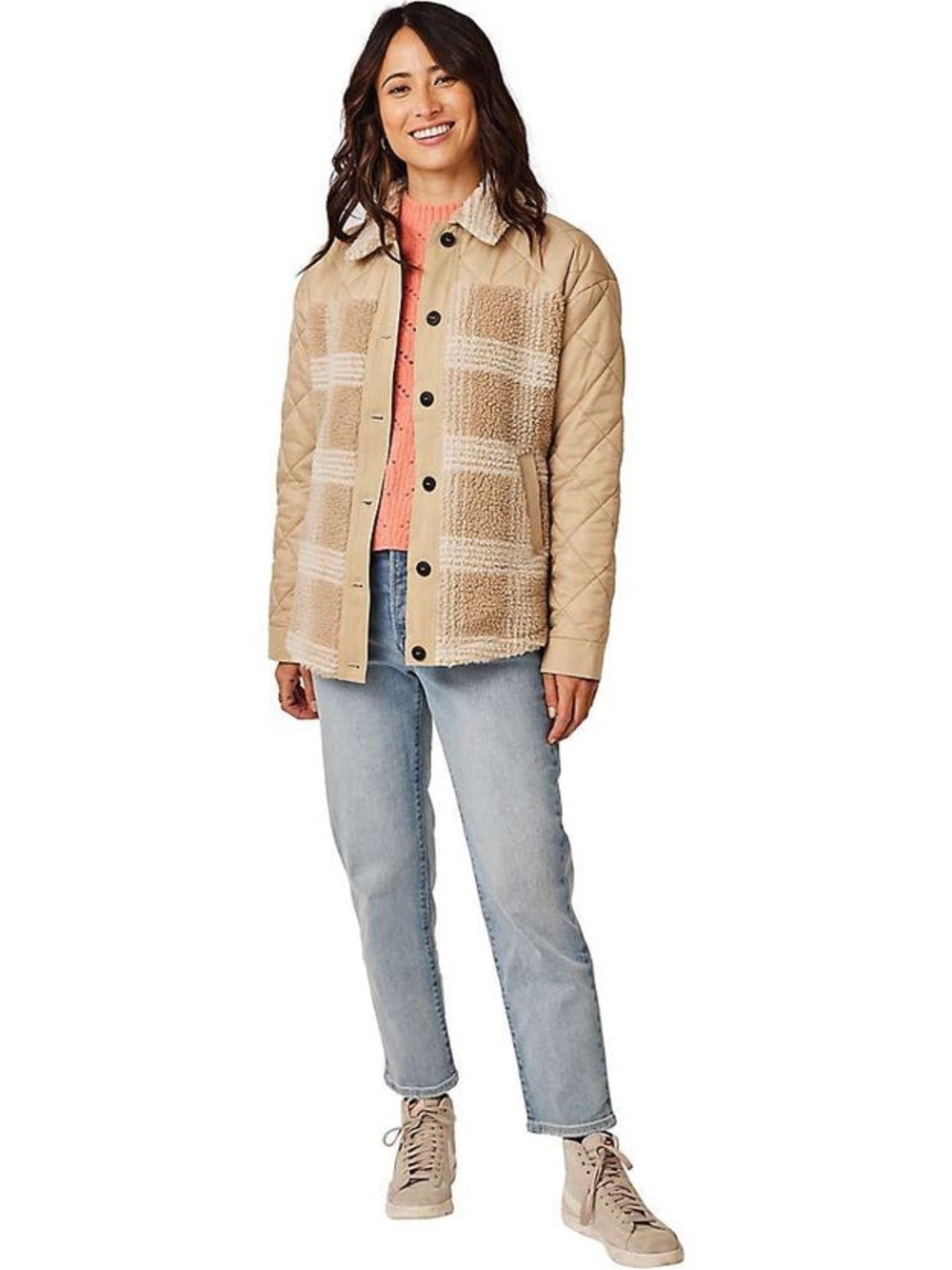 Carve Designs Women’s VINEYARD SHACKET Beige/Tan Size Small